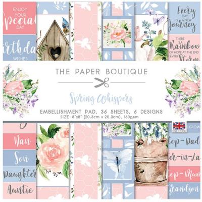 The Paper Boutique Spring Whispers Designpapier - Embellishment Pad